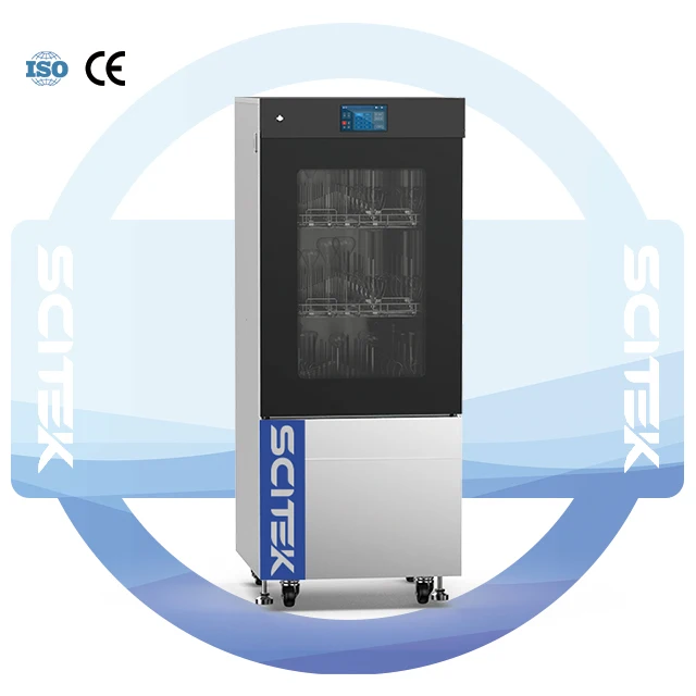 Basic Ultra-slim Automatic Glassware Washer 220/ 320L Bottle Washing Machine for Medical and Lab 360° Spray Mechanism