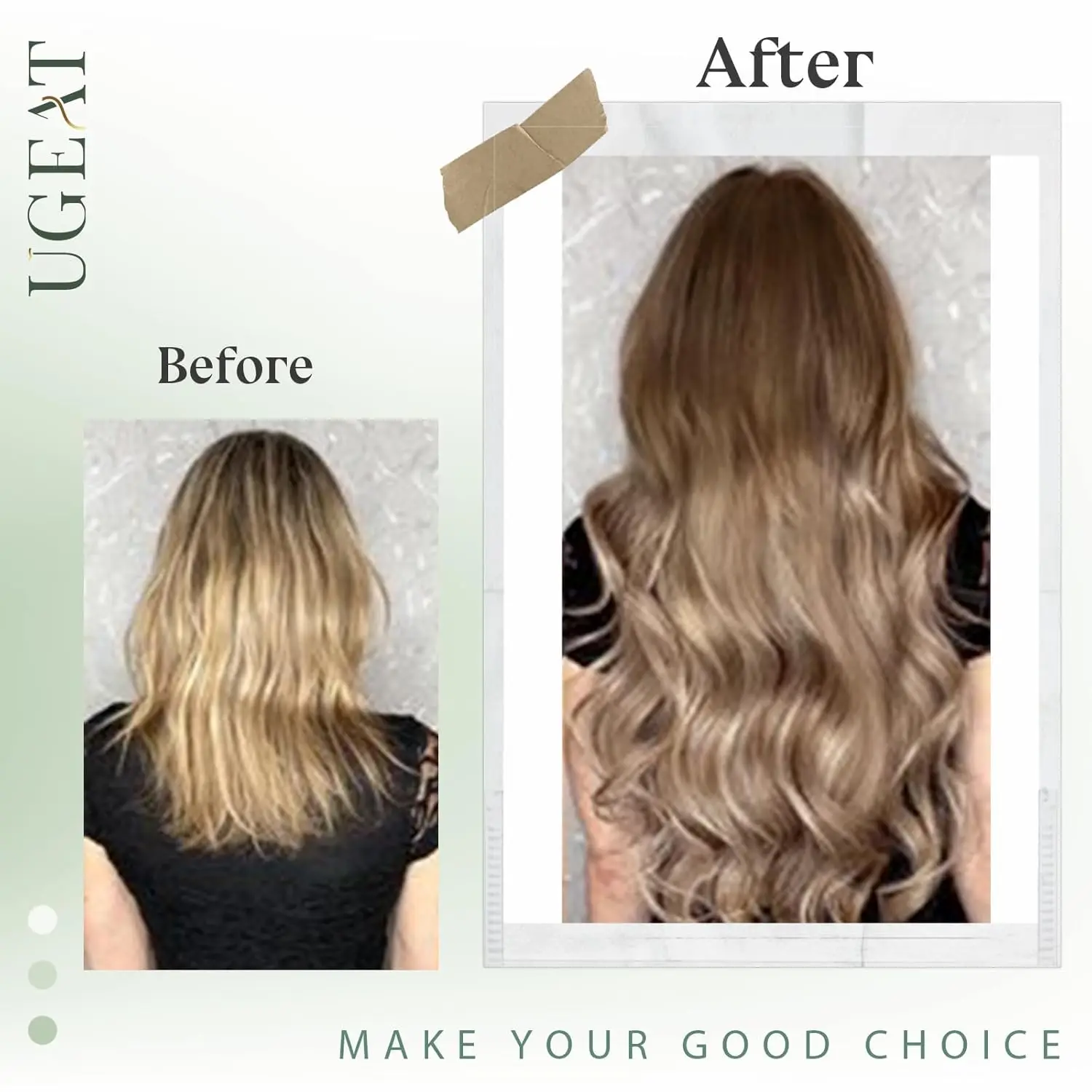 Ugeat Weft Hair Extension Human Hair Balayage Blonde Extensions Light Brown To Honey Blonde Mix Platinum Blonde Hair Extensions