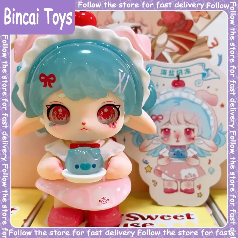 Ruby Bunny Dessert House Serie Blind Box Niedliche Figur im Chinesischen Stil Sammlerstück Schreibtisch-Dekoration Geburtstagsgeschenk