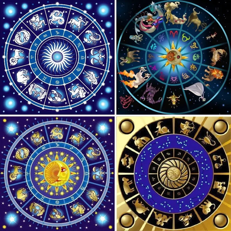 DIY Full Drill Zodiac Scenarios Diamond Painting Mosaic Art Cross Stitch Kits Rhinestones HandCraft Wall Home Decor Boy Gifts