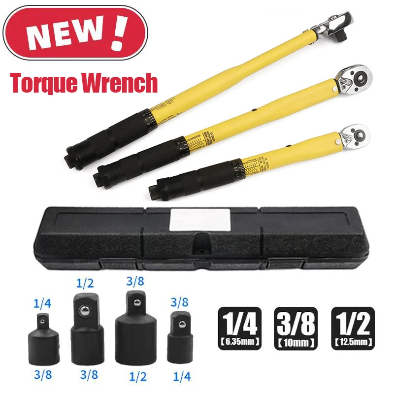 

2-210N.m Torque Wrench Precise Reversible Ratchet Torques Key Professional Bicycle Motorcycle Car Automotive Tool