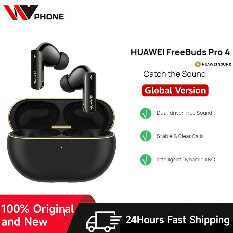 HUAWEI FreeBuds Pro 4 Wireless Earphones, Bluetooth Earbuds High-resolution lossless sound quality Intelligent Dynamic ANC