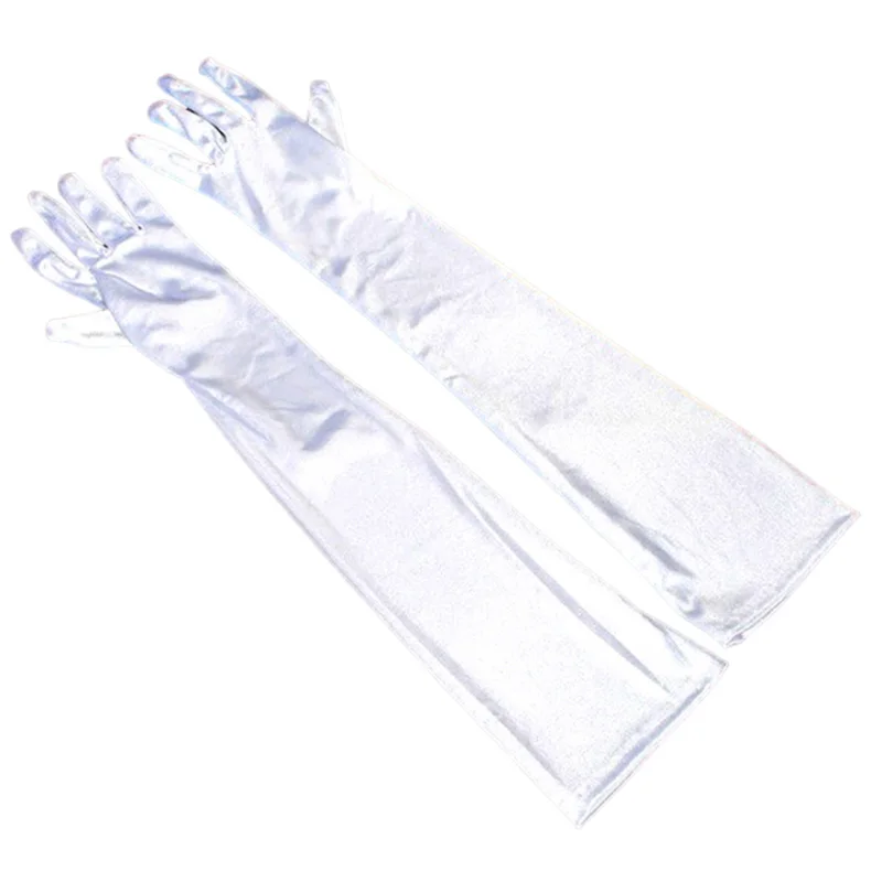 Satin Prom Gloves for Women Long Elbow Length Glove Elegant Party Club Match Dress Wedding