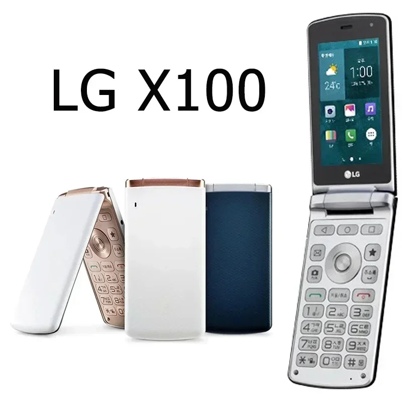 هاتف LG الذكي الأصلي غير مقفول 4G LTE هاتف محمول غير مقفول LG X100 3.3 بوصة 2 جيجابايت رام 16 جيجابايت كاميرا 4.9 ميجابكسل هاتف أندرويد الذكي