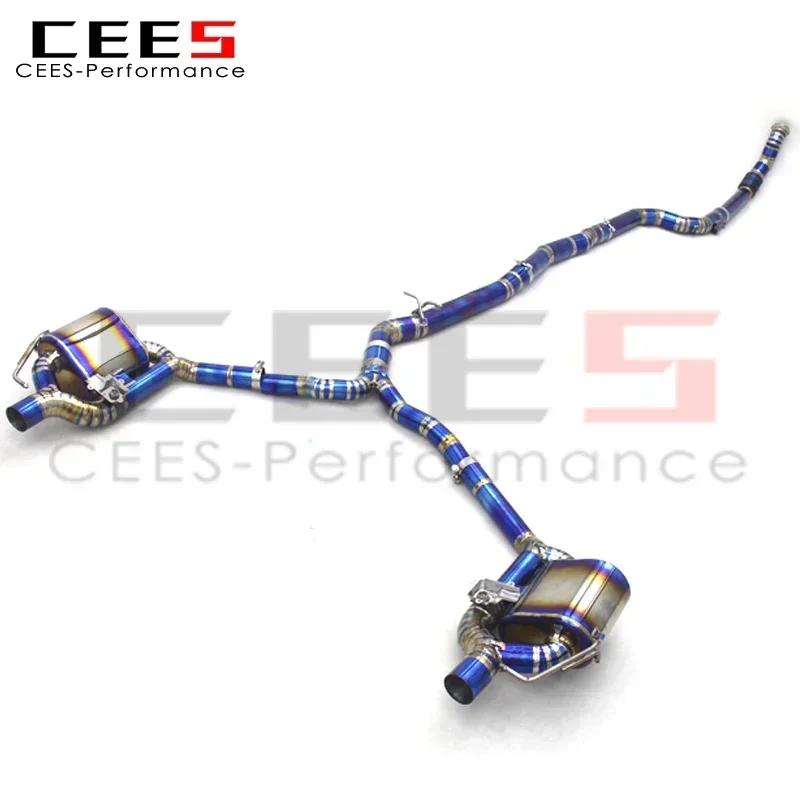 CEES Catback Exhaust Pipe Assembly for Mercedes-Benz E53 AMG W213 3.0T 2019-2023 Titanium Escape Muffler Car Exhaust System