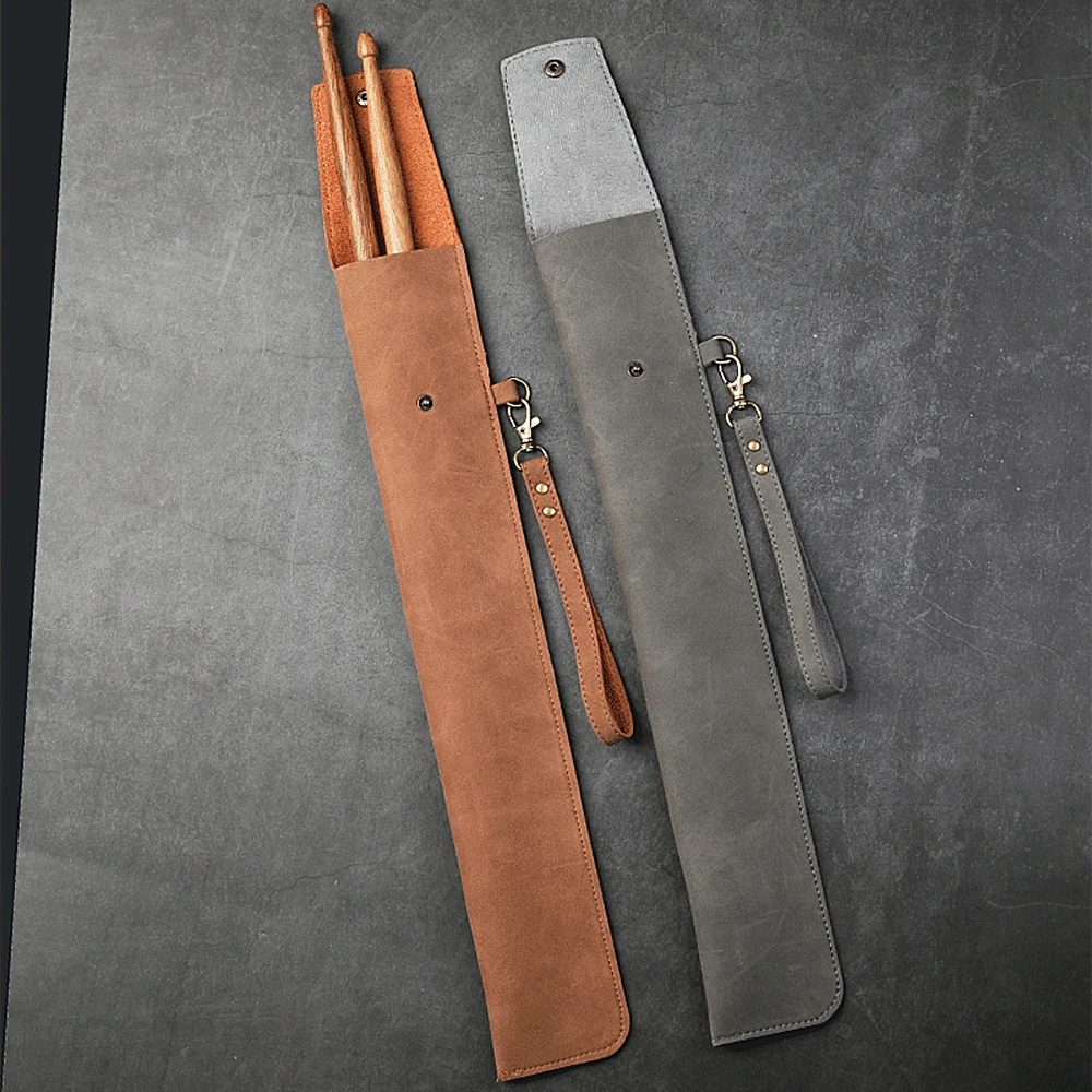 Leder Custom Name Luxus Drumstick Aufbewahrungstasche Gravieren Initialen Band Drum Stick Sleeve Tasche Großhandel Geschenk Wasserdichte Tasche – Detail 4