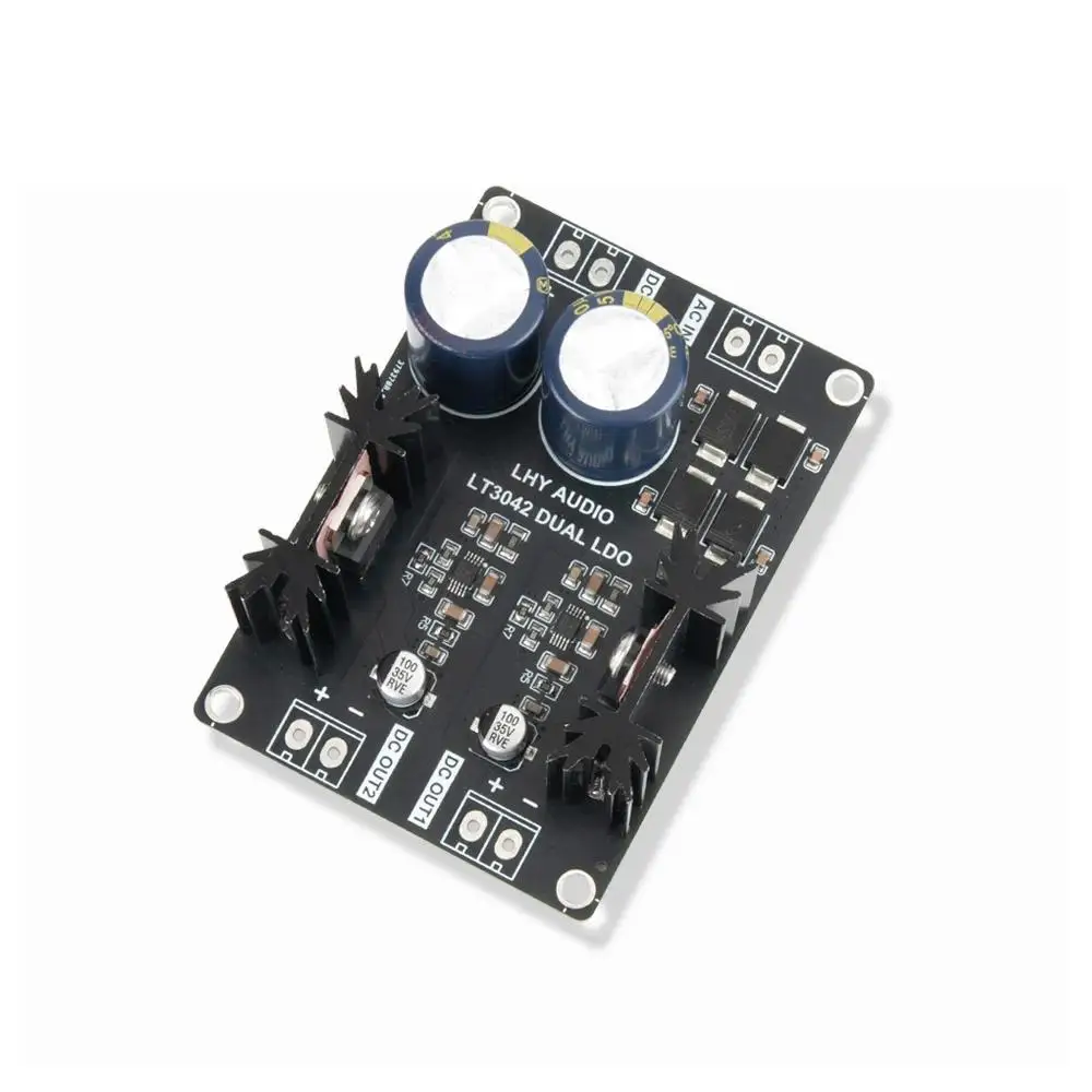 Dual LT3042 Ultra-Low Noise Regulator 1.2V 2.5V 3.3V 5V 9V 12V 15V DC Voltage RF/Audio Power Supply For ADC/DAC & RF Preamp