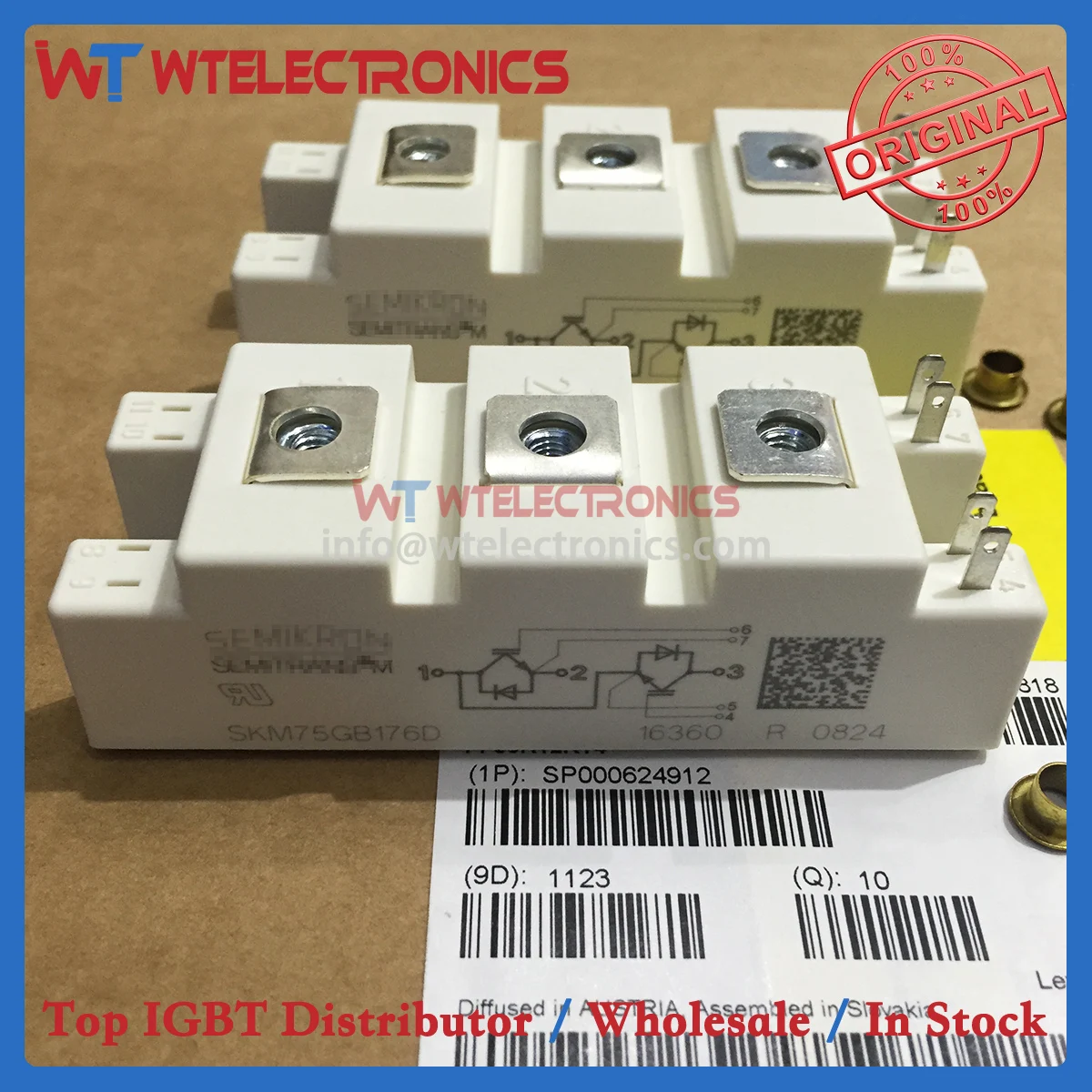 

Genuine SKM75GB176D IGBT Module SKM75GB176D