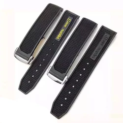 New-Rubber Silicone Watchband for Omega Speedmaster Watch Strap Steel Deployment Buckle 22mm Men's watch accessories