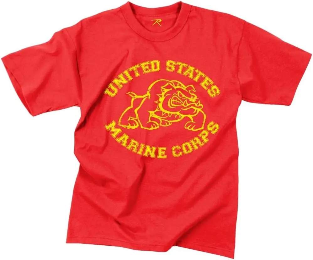 

Vintage US Marine Corps Bulldog T-Shirt 100% Cotton O-Neck Short Sleeve Summer Casual Mens T-shirt Streetwear