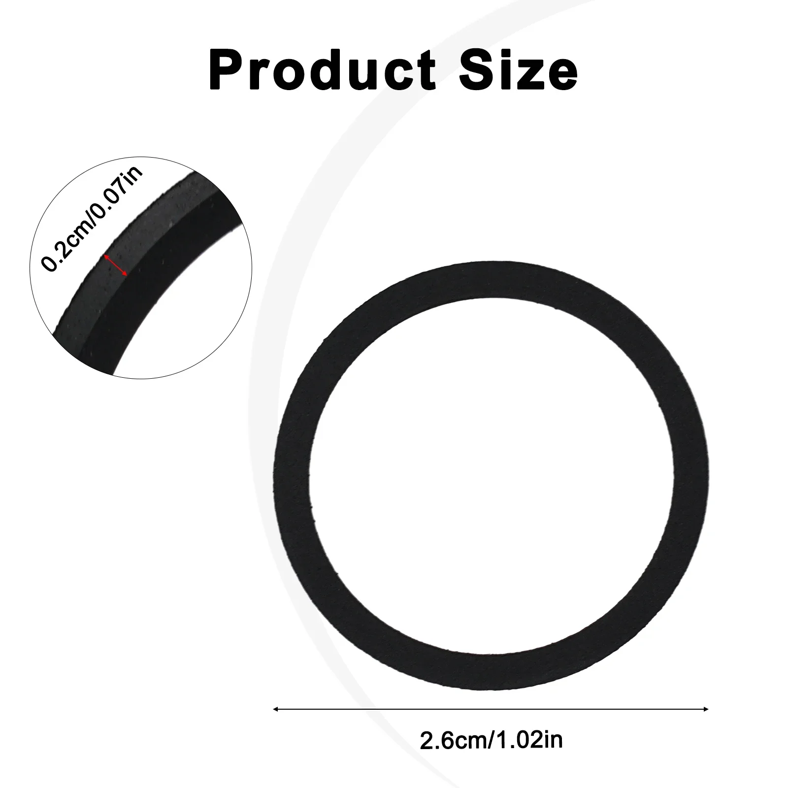 

Brand New Sealing Ring Hydraulic Brake PE Material Wear Resistance 2 Pcs 26mm*2mm Accessories Black Corrosion Resistance