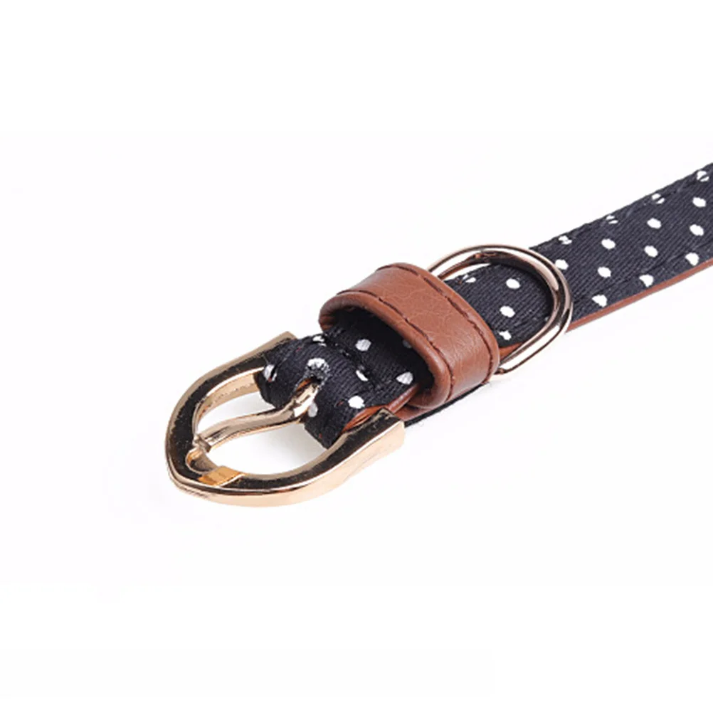 

Dog Pet Bow Tie Collar Polka Dot Black Adjustable PU Material Comfortable Fashion Collars for Christmas Party Wedding Pet Dog