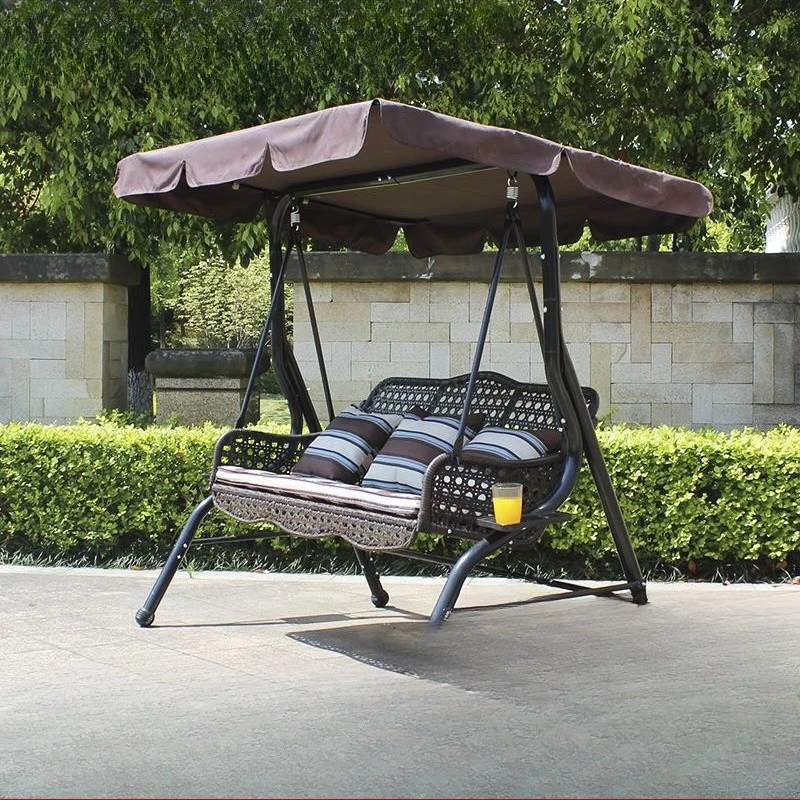 

Swing rattan chair double hanging chair hanging blue home courtyard garden rocking chair leisure