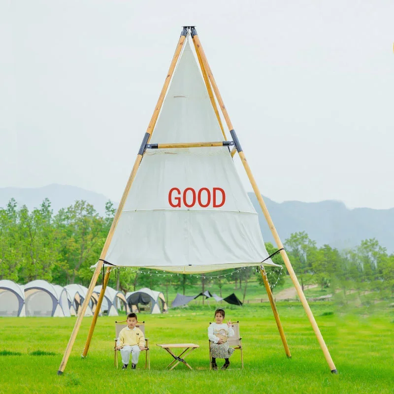 

Lantern Safari Tent lamping Hotel Pyramid Sun High Quality Customizable Outdoor Camping Restaurant Pyramid Sunshade Canopy Party
