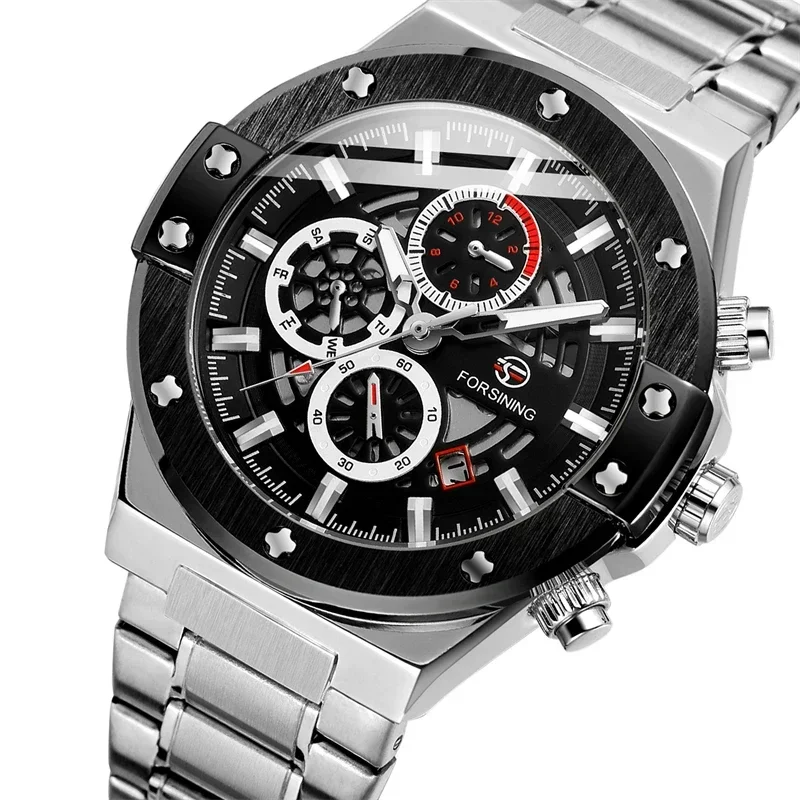 4130 Fully Automatic Mechanical Movement WatchFashion Top Brand Winner Mens Watches Luxury Skeleton Clock Man Classic Sport Watc