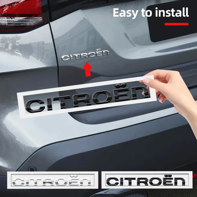 ABS سيارة الخلفي الجذع شارة رسالة ملصق لسيتروين كسارا C3 بيكاسو اليزيه بيرلينجو C4 سيجا Aircross C5 شعار اكسسوارات #3