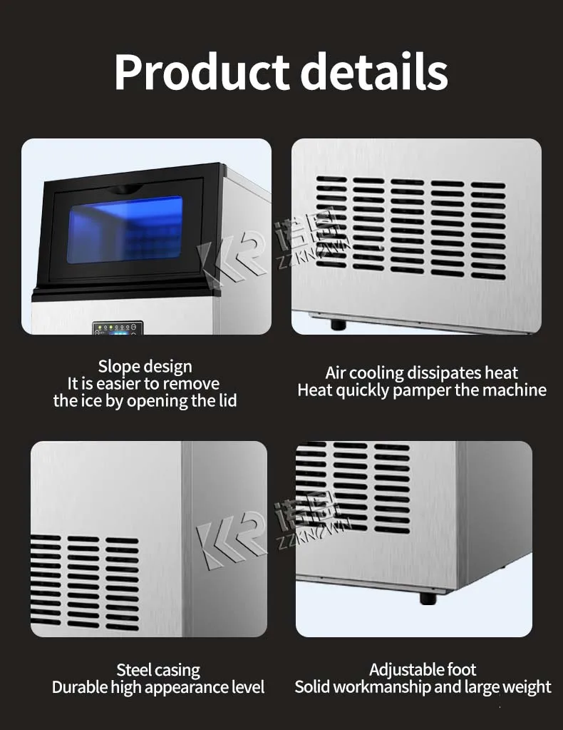 เครื่องทำน้ำแข็งบล็อกเชิงพาณิชย์2023เครื่องทำน้ำแข็งก้อนแห้งเกรดอาหารสำหรับร้านอาหารได้รับการรับรองจาก CE