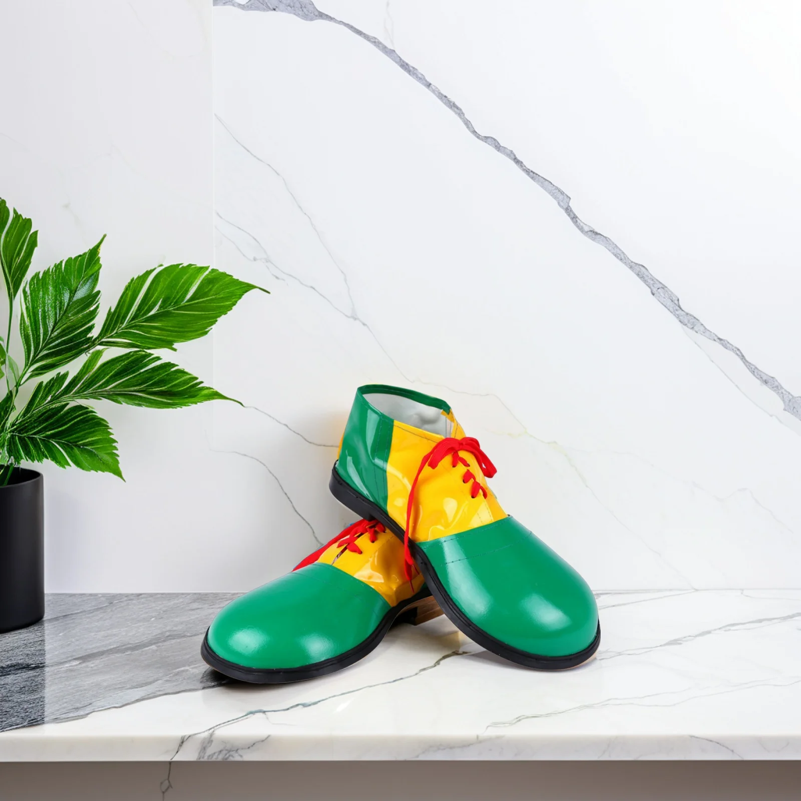 1 زوج أحذية المهرج الأخضر لجميع القديسين الكبار للجنسين كوميديا حفلة كرنفال حفلة تنكرية فستان مُصمم حسب الطلب الأحذية سلسلة قابل للتعديل #2