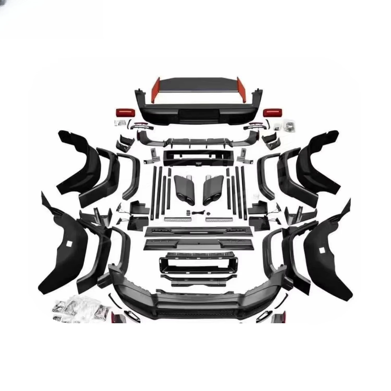 Kit corpo in fibra di carbonio a secco stile B G900 R per Classe G W463 2002-2018 Nuovo paraurti anteriore posteriore cofano motore aggiornamento esterno