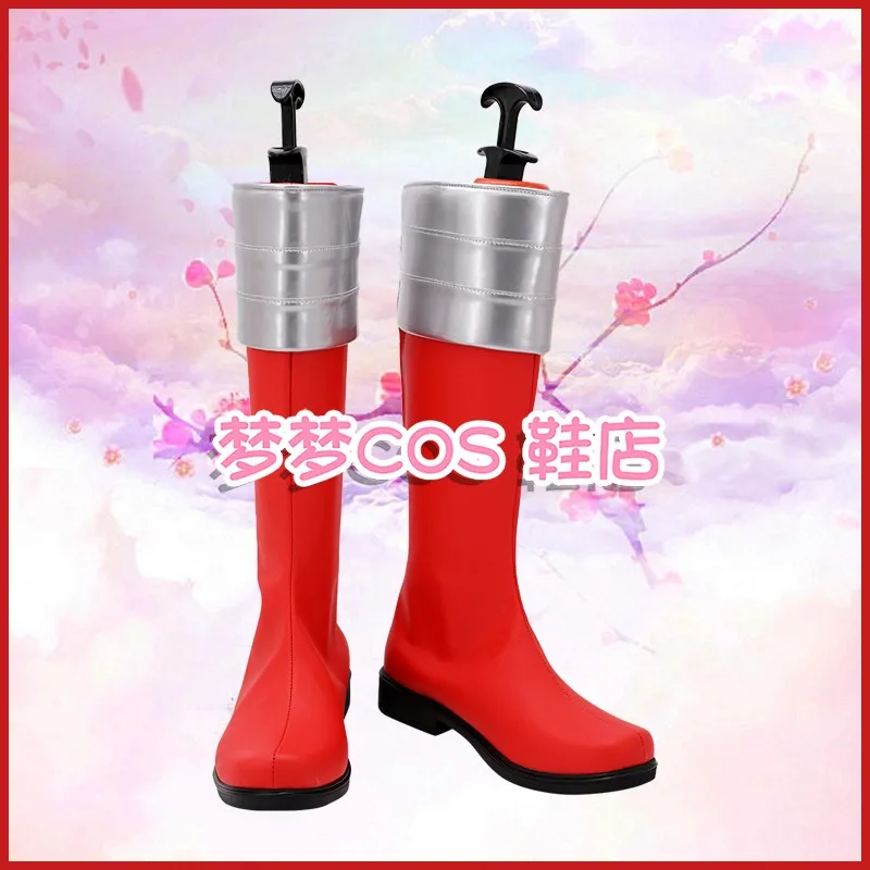 Super Sentai kaizouku sentai gokaiger Gokai rouge Cosplay Costume chaussures carnaval fête Halloween bottes à la main Faux cuir bottes