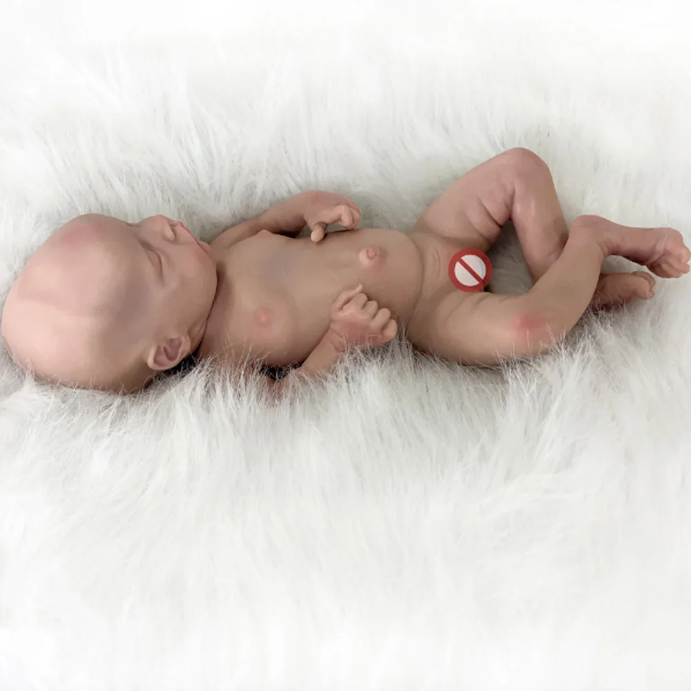 Attyi 18 Inch Twins B Solid Full Silicone Girl Bebe Reborn Doll Artists Painted Handmade Lifelike Newborn Baby Dolls muñecas