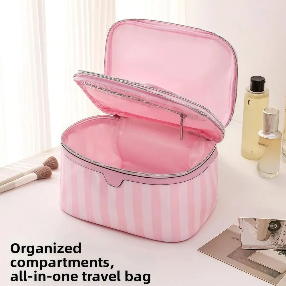 Large Capacity Handheld Makeup Bag Oxford Cloth Minimalist Style Cosmetic Storage Bag Travel Design Portable Wash Bags