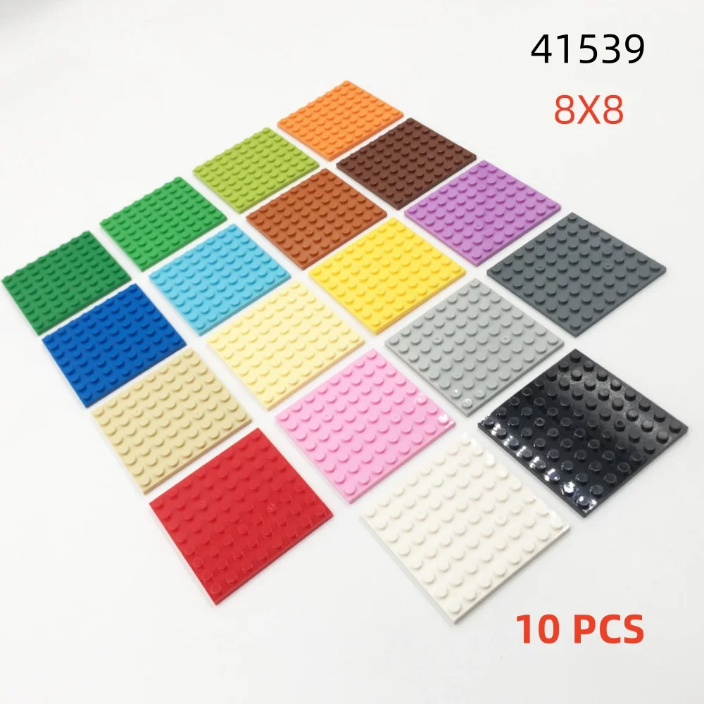 10 Pcs/lot Buildings Blocks 41539 Plate 8X8 Bricks DIY Assmble Collections Bulk Modular GBC Toy For High-Tech MOC Set