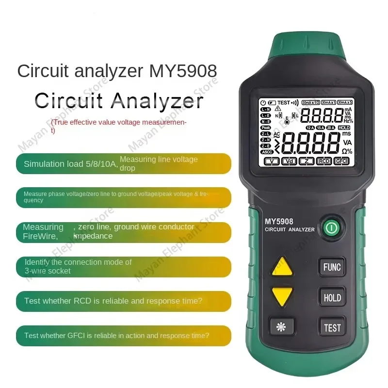 My5908 Circuit Analyzer Line Insulation Detector Leakage Switch Test Loop Resistance Test