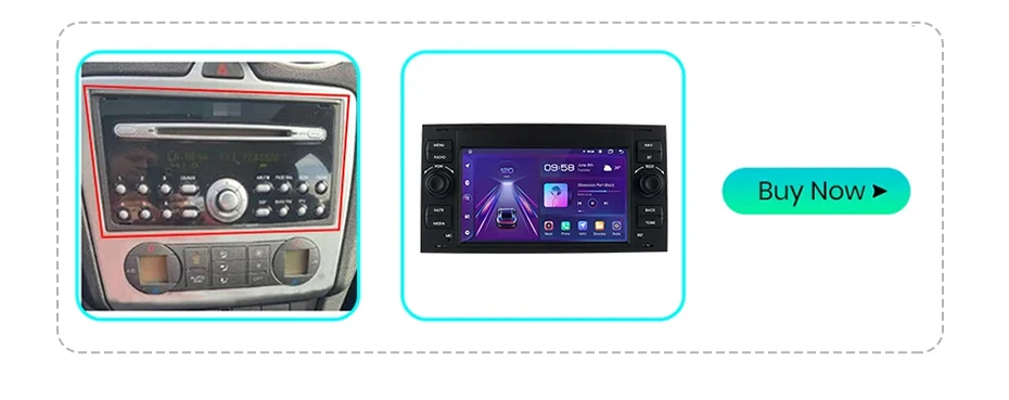 Junsun Kabelloses CarPlay Android Auto Autoradio für Ford Focus 2 3 Mk2 Mk3 2004-2011 2 DIN Multimedia-Stereoanlage mit Eingebautem Kühlventilator GPS-Navigation SWC Bluetooth FM RDS DSP IPS-Bildschirm Auto-Intelligentes System 4G WiFi – Detail 2