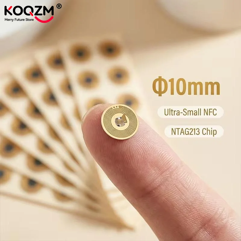 

10pcs 10mm Diameter High Temperature RFID NFC FPC Tags NXP NFC213 Mini Cards 13.56MHz Anti-Fake Anti-Metal Passive RF Card