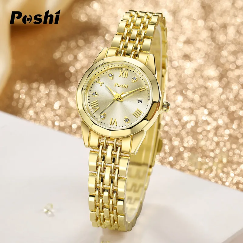 SKMEI Fashion Quartz Watch Luxury Stainelss Steel Watch for Women with Date Simple Bracelet reloj mujer with Original Box