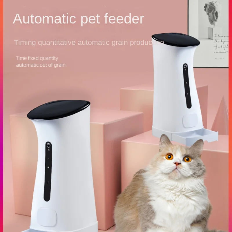 

Pet Cat Automatic Pet Feeder Timing Quantitative 6L Dog Cat Food Intelligent Feeding Machine Cat Bowl Food Basin