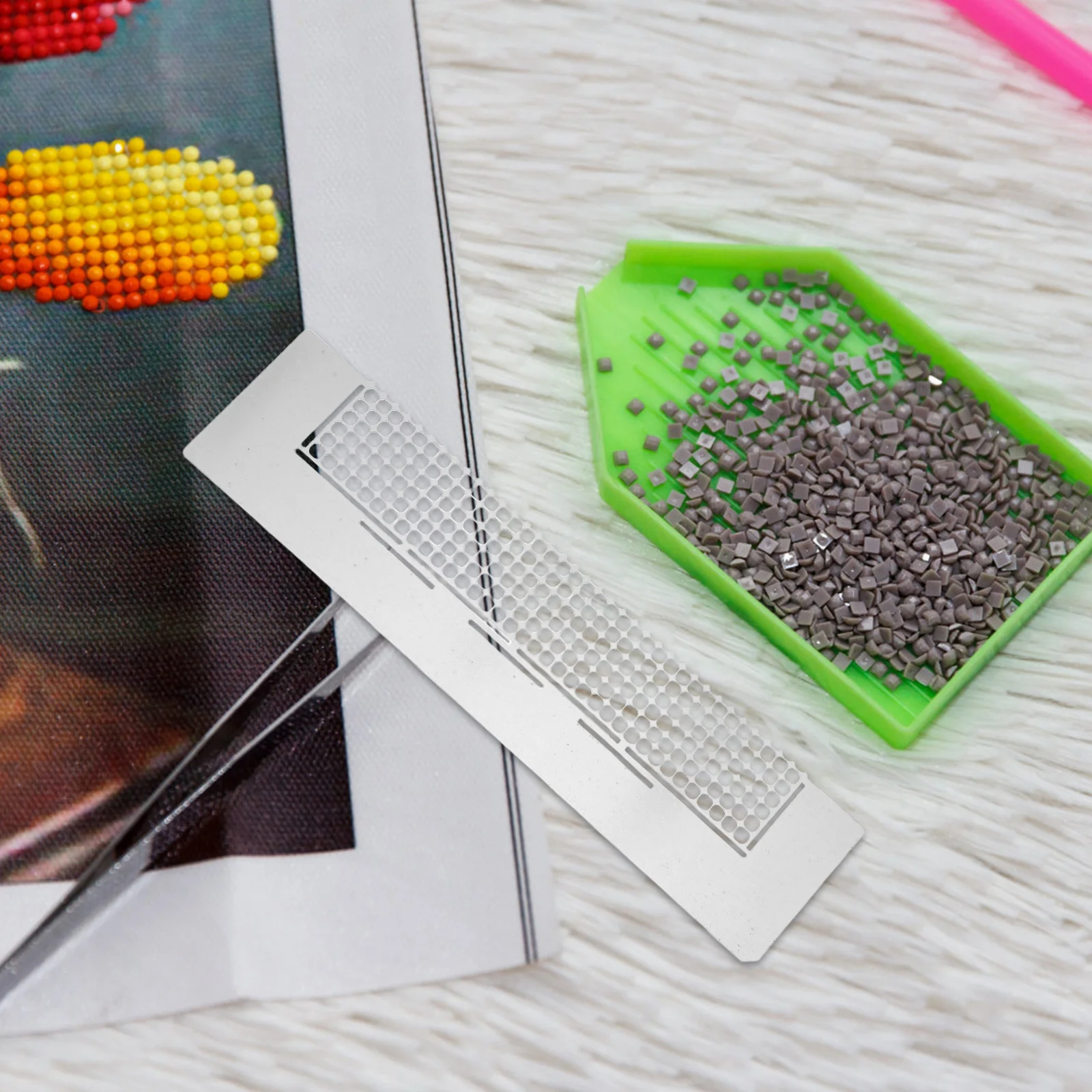 

3Pcs Stainless Steel Rhinestone Mesh Ruler Alignment Tool Precision Drawing Tool for DIY Crafts