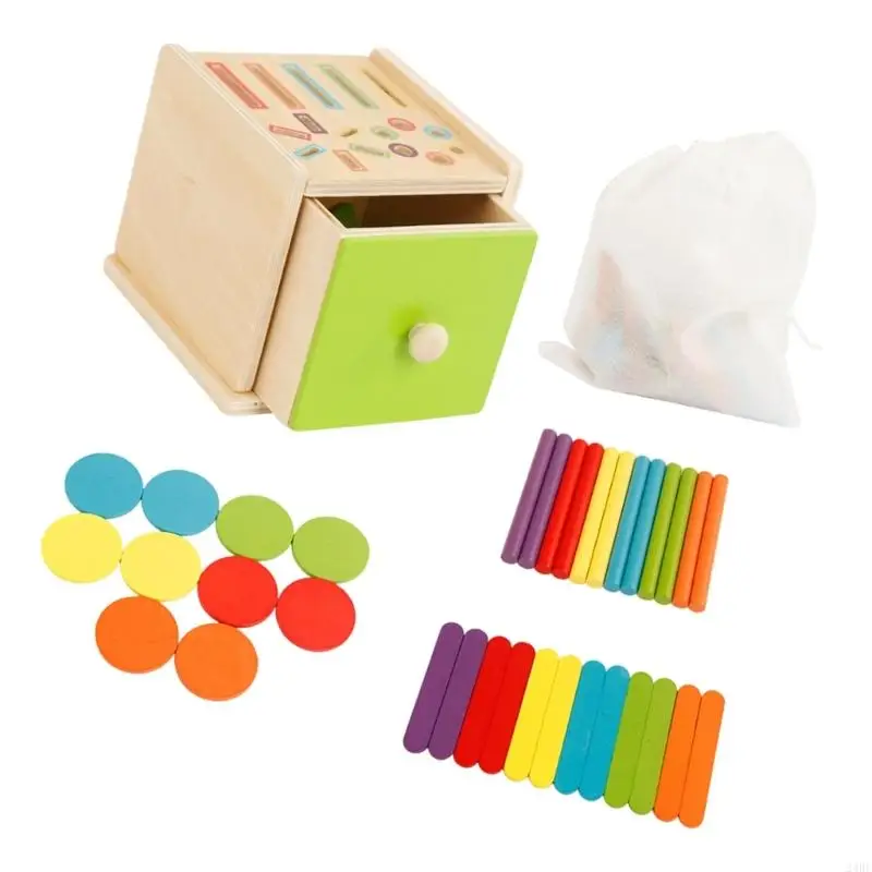 Scatola per selezione delle monete in legno, giocattolo educativo per le abilità motorie fini in età prescolare, per dei