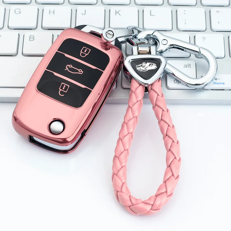 Soft TPU Car Key Case for Changan CS35 CS75 V3 CS15 V5 V7 Oushang A600 A800 AEADO RAETON COUPE CS95 Keychain