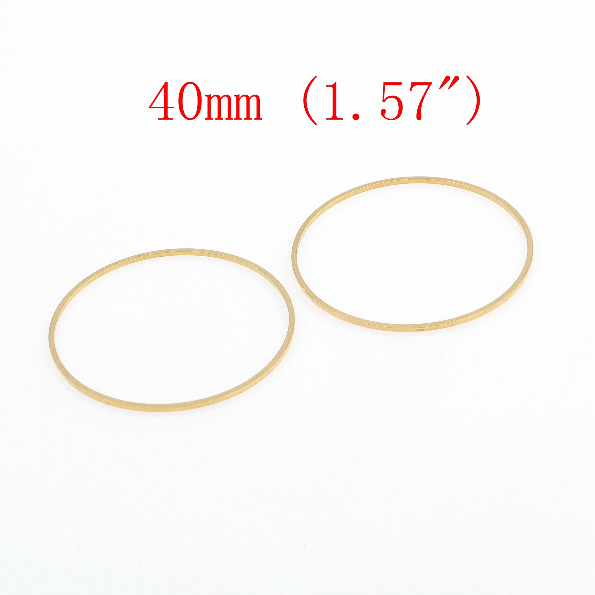 Hammergeprägte Messinganhänger, ringförmige Verbinder, Zubehör für DIY-Ohrringe, Halsketten, Armbänder, Schmuckherstellung, Schmuckzubehör – Detail 19