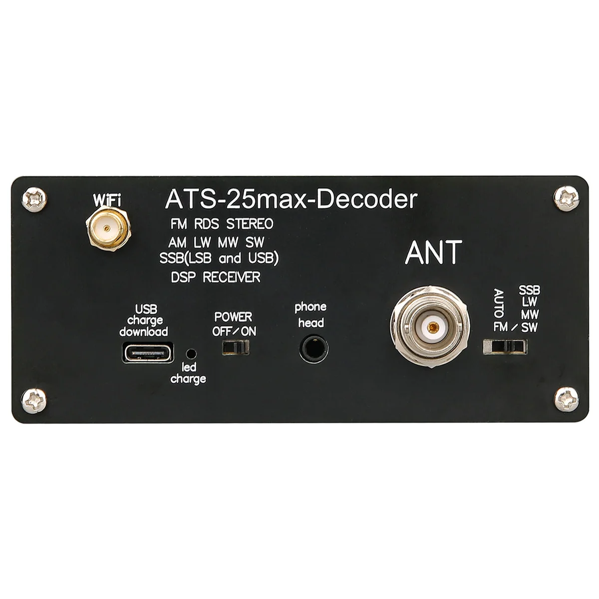 タッチスクリーン付き完全ラジオデコーダー,ATS-25Max-Decoder,dsp,fm,lw,mw,sw,ssb,si4732,2.4インチ,64-108mhz