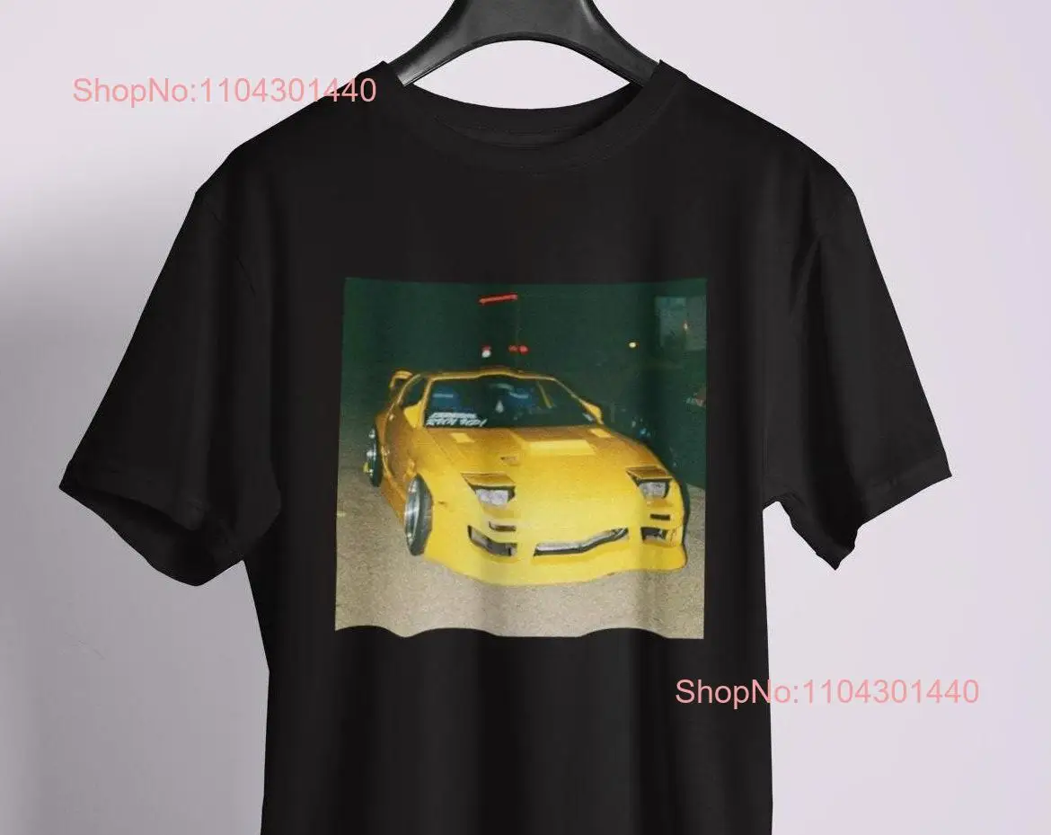 Amarelo jdm carro deriva t camisa japonês rua corrida entusiasta vestuário widebody kit para entusiastas mangas compridas ou curtas