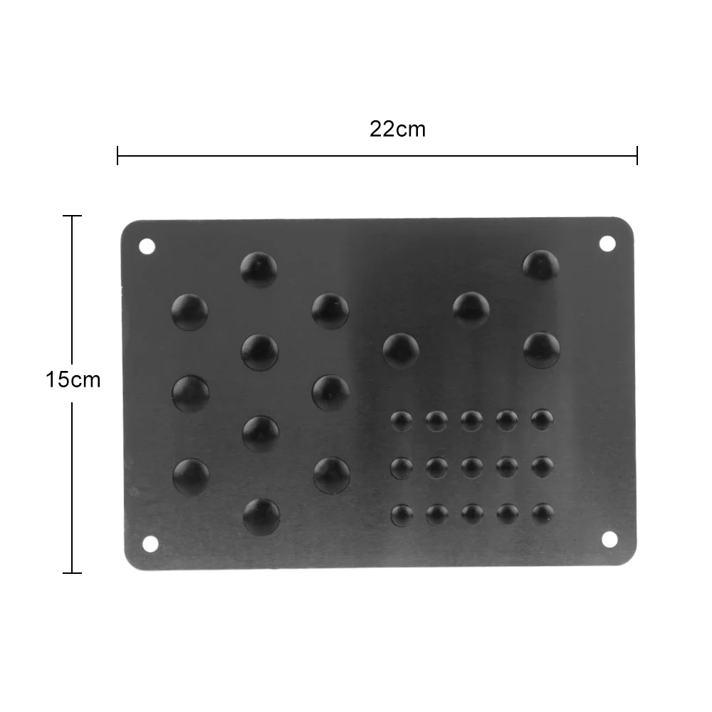 Universal Automobile Alloy Plate Anti-skid Pad Foot Heel Scuff Plate Car Floor Mat Non-slip Carpet Patch Car Interior Accessorie