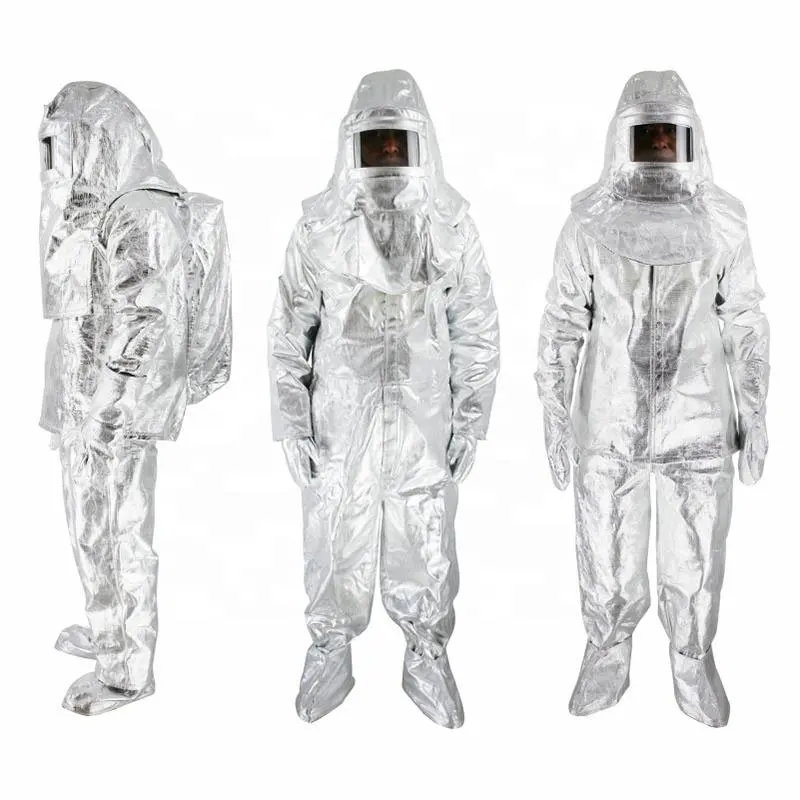 High Quality 500 Degree Thermal Radiation Heat Resistant Aluminized Suit Fireproof Clothes firefighter uniform