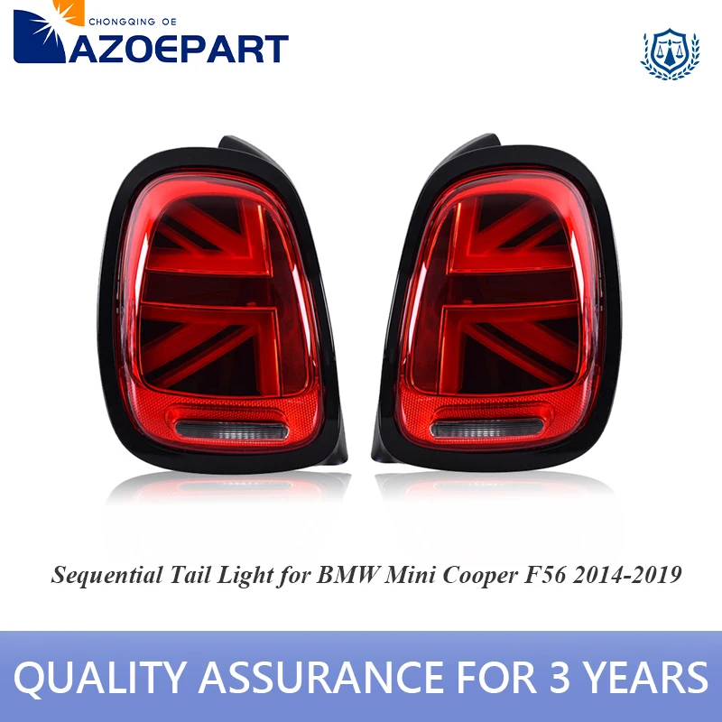 

2x Red LED Sequential Rear Stop Brake Tail Light for BMW Mini Cooper F55 F56 F57 F58 2014-2019