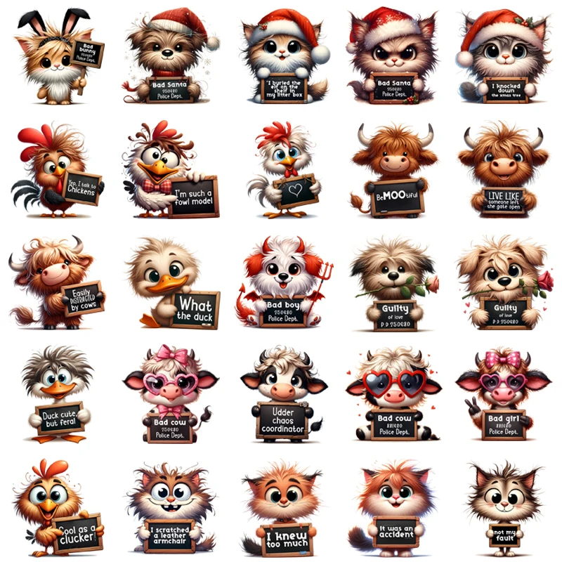 

Dog cow Hot Transfer Stickers T-Shirt Sweatshirts Caps Boys Girls DIY Cute Anime Patches Iron Transfer Decal Kids Ironing Gift