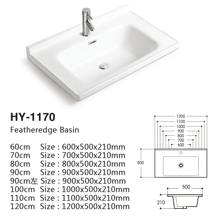 

Ceramic wash basin Middle side basin Bathroom cabinet basin Toilet balcony wash Ceramic integrated
