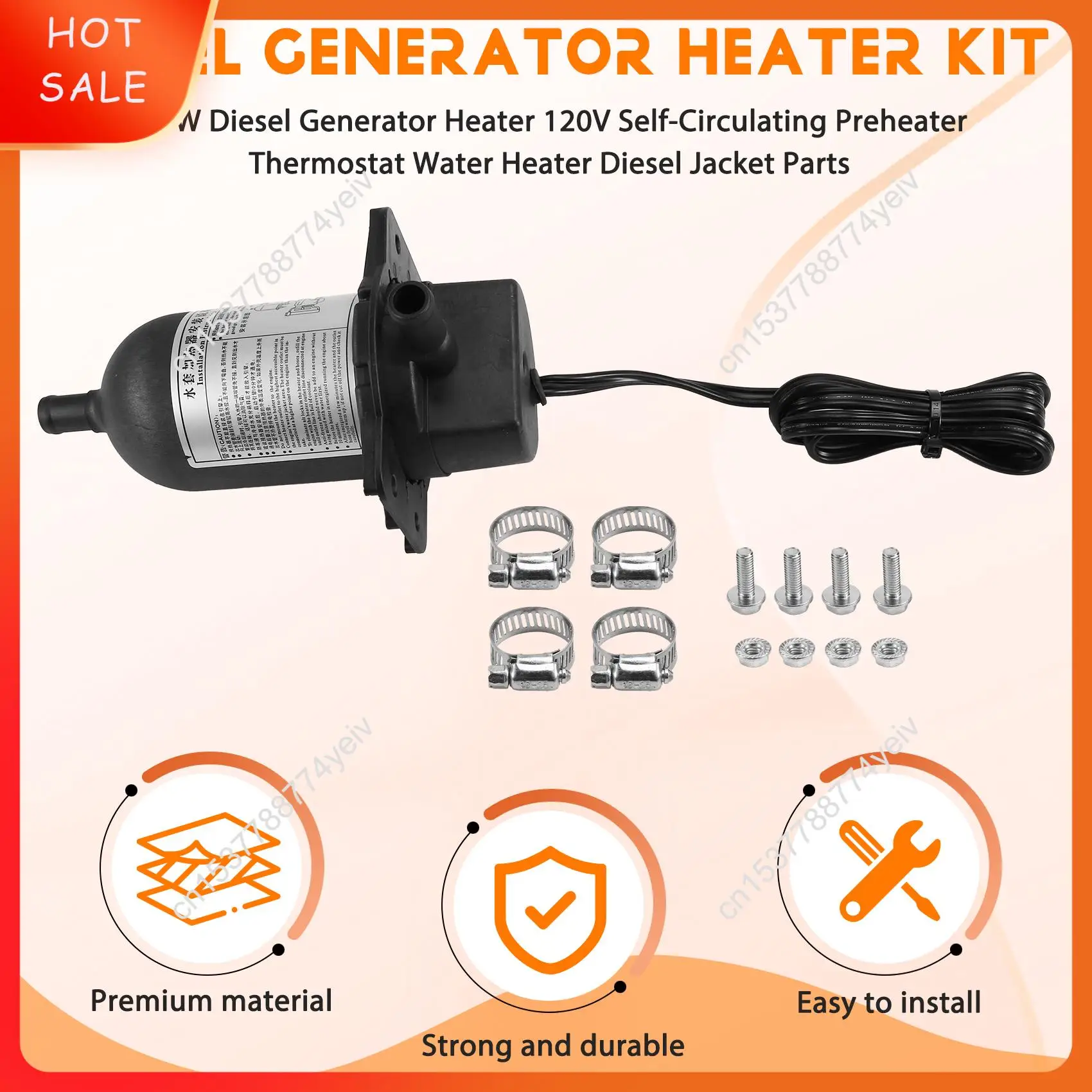 500 واط مولد الديزل سخان 120 فولت الذاتي تدوير التسخين المسبق ترموستات سخان المياه الديزل سترة أجزاء A62X