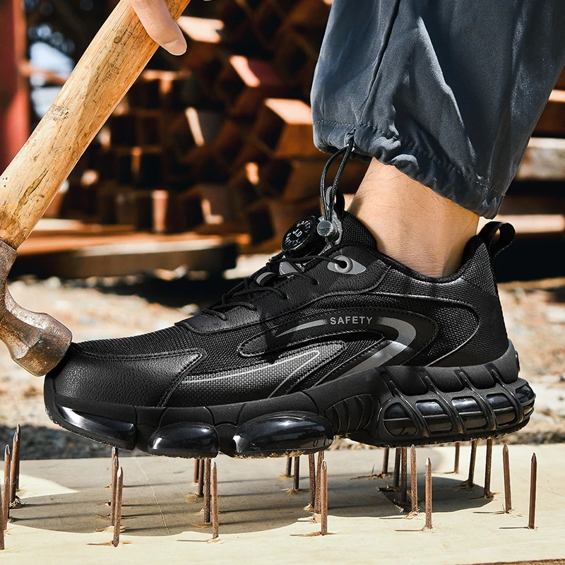 

Men Casual Shoes with Thick Soles Anti Smashing Anti Piercing Casual Men Shoes