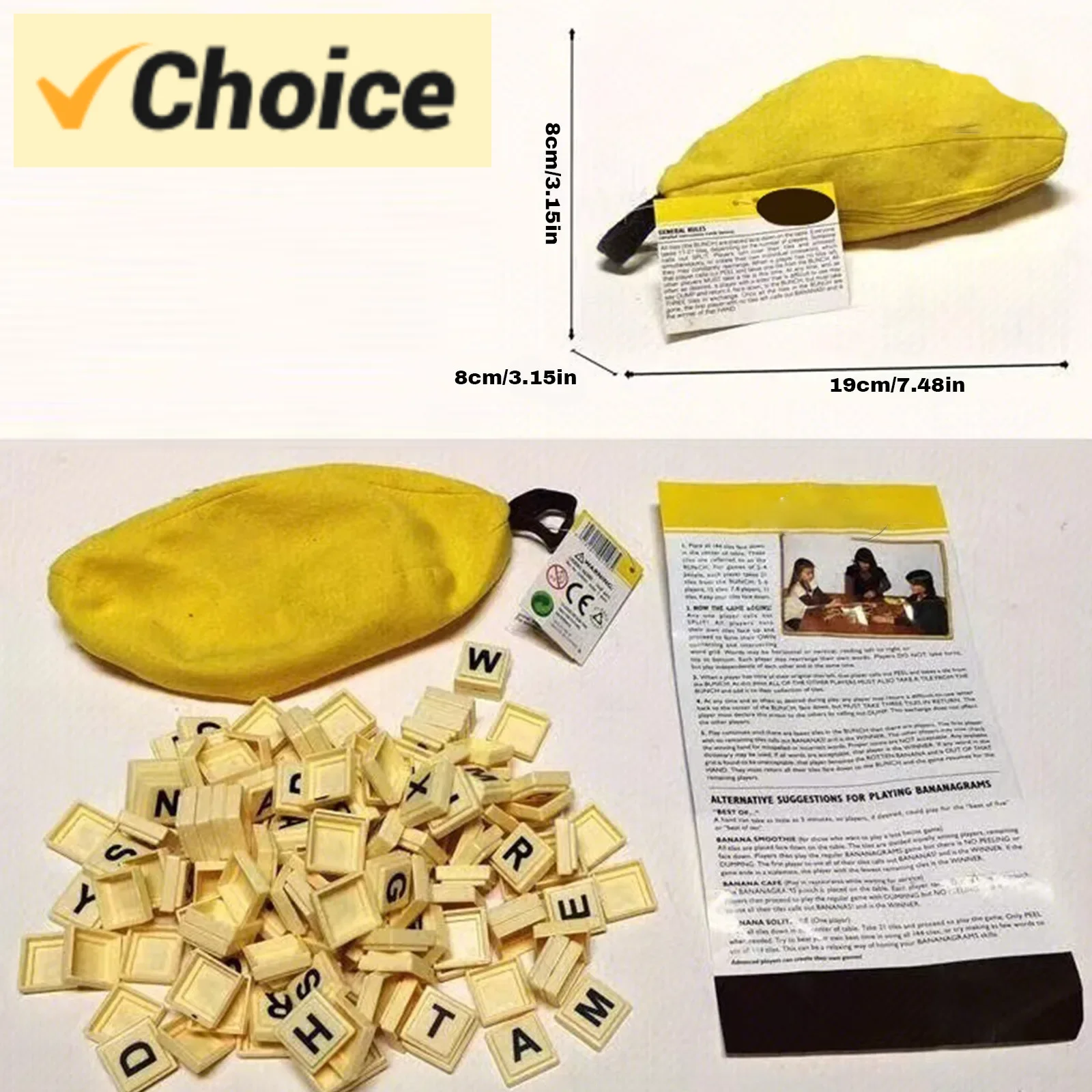 Banana Classic & Duel Bundle Juego de palabras emocionantes. Diversión familiar de paquete rápido y duels portátiles para 2 jugadores, educativos, para noches de juegos