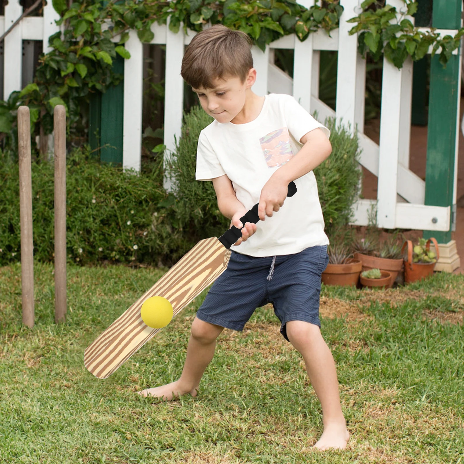 EVA 24 Inch Bat Wood Grain Durable Lightweight Kids Sports Game Kids Beach Toy Fitness