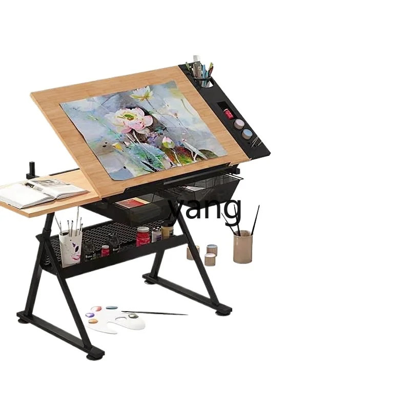 

Yjq Bevel Drafting Table Art Adjustable Painting and Calligraphy Drawing Designer Desk Workbench