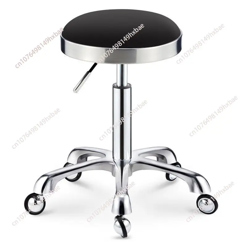 

Черный вращающийся на 360° круглый табурет из искусственной кожи с регулируемой высотой