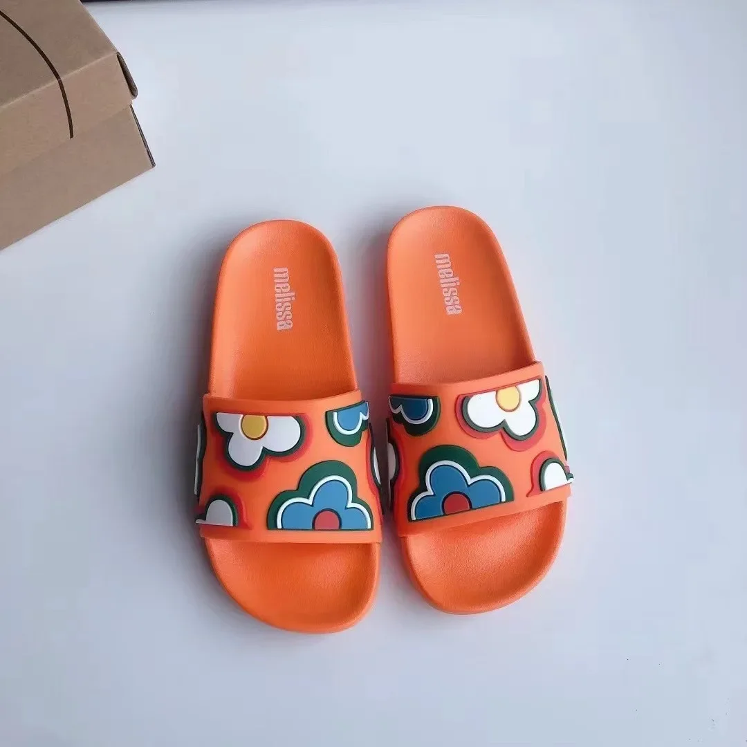 صنادل ميليسا النسائية رائجة البيع للموسم الجديد شباشب مسطحة القاع سهلة الارتداء خفيفة الوزن للاستخدام الداخلي والخارجي كاجوال للشاطئ جيلي Sh #3